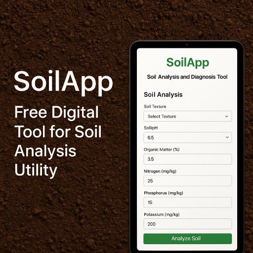SoilApp is a free, user-friendly digital tool designed to help farmers, gardeners and land managers assess soil health in minutes